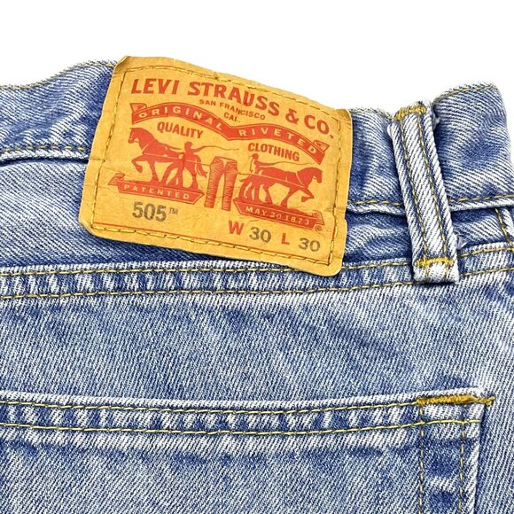 Levi's 505™ Straight Regular Fit Denim Jeans Men's 30x30 - Picture 6 of 15